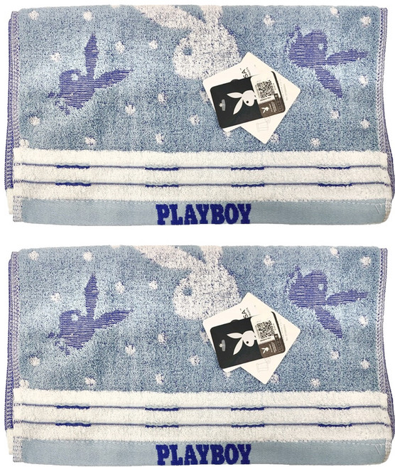 PLAYBOY 雪國星空毛巾, 藍色, 2條