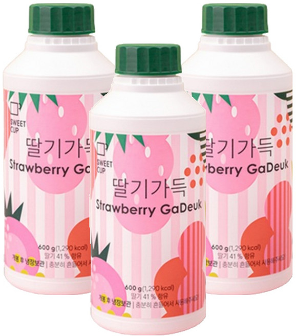 SWEET CUP 滿滿草莓, 600g, 3個