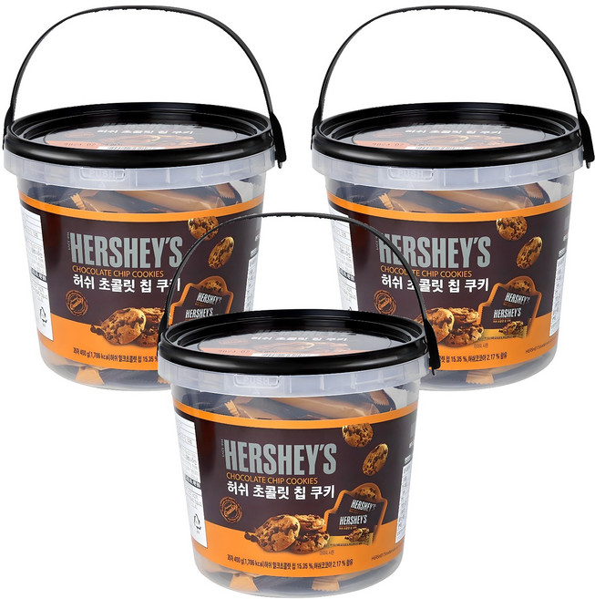 HERSHEY'S 好時 巧克力脆片餅乾, 400g, 3個