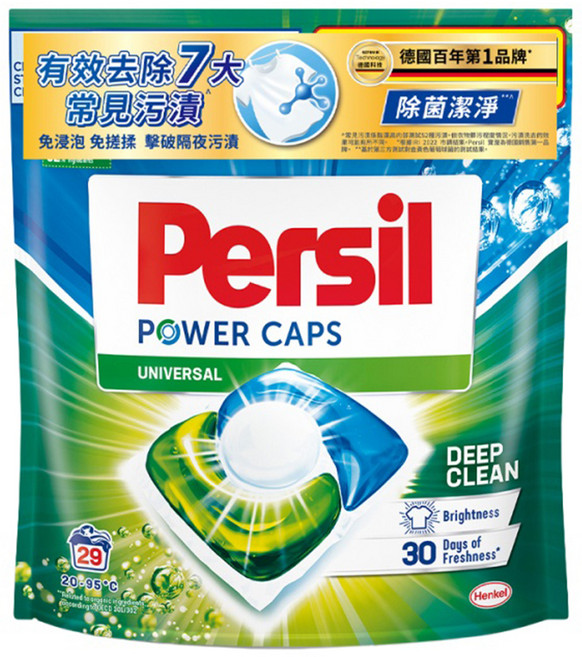 Persil 寶瀅 台灣公司貨 三合一洗衣膠囊強效補充包, 29顆, 1袋