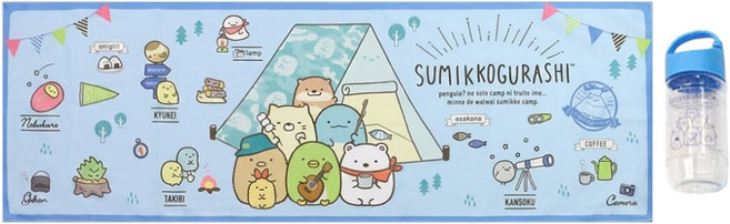 Sumikkogurashi 角落生物 涼感巾附罐, 1條, 藍