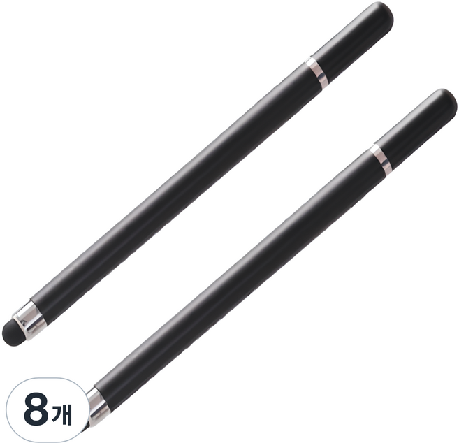 MyGonggam 智慧型手機 平板電腦 超細電容式雙頭觸控筆, 黑色, 8個