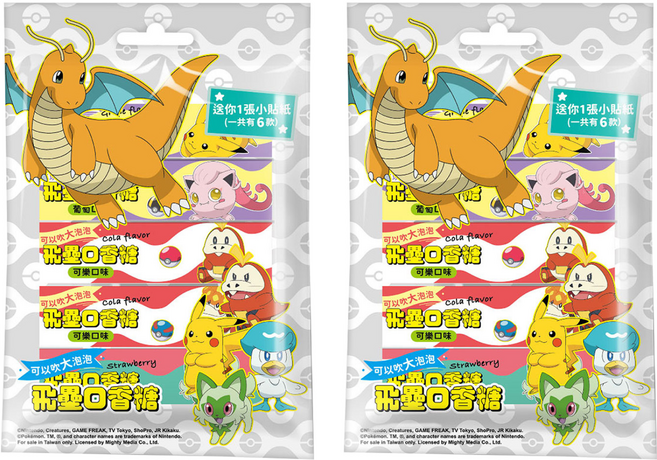 飛壘 口香糖五條綜合包 可樂 + 草莓 + 葡萄, 125g, 2袋