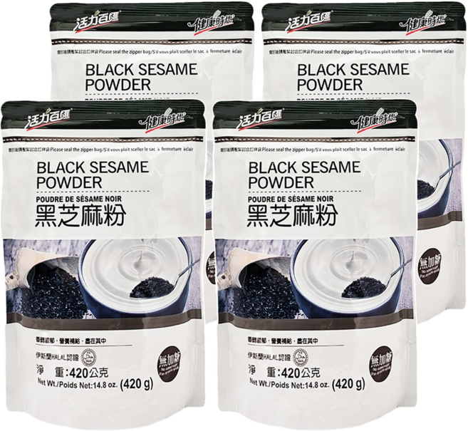 健康時代 黑芝麻粉 無加糖, 420g, 4包