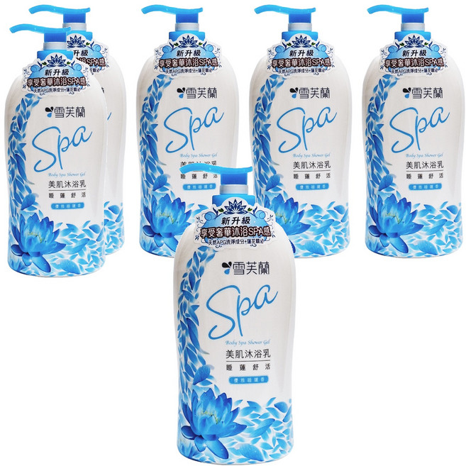 雪芙蘭 美肌SPA沐浴乳 睡蓮舒活, 1kg, 6件