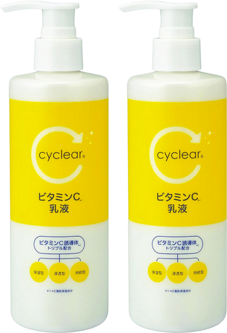 KUMANO 熊野油脂 cyclear 維生素C乳液, 300ml, 2瓶