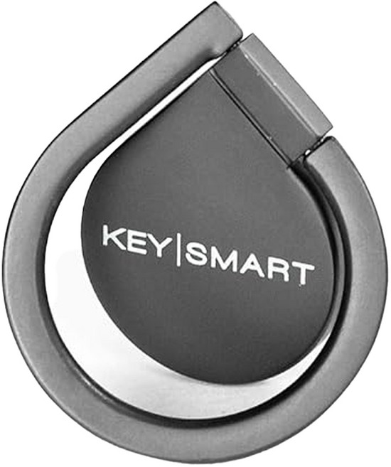 KEY SMART Phone Ring鋁合金手指環手機支架, 黑色, 1個