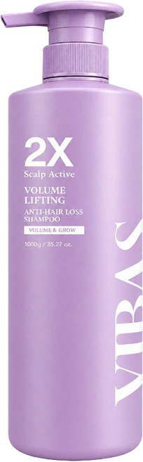 VIBAS 2X 頭皮活絡豐盈蓬鬆蛋白質弱酸性防掉髮洗髮精, 1kg, 1個