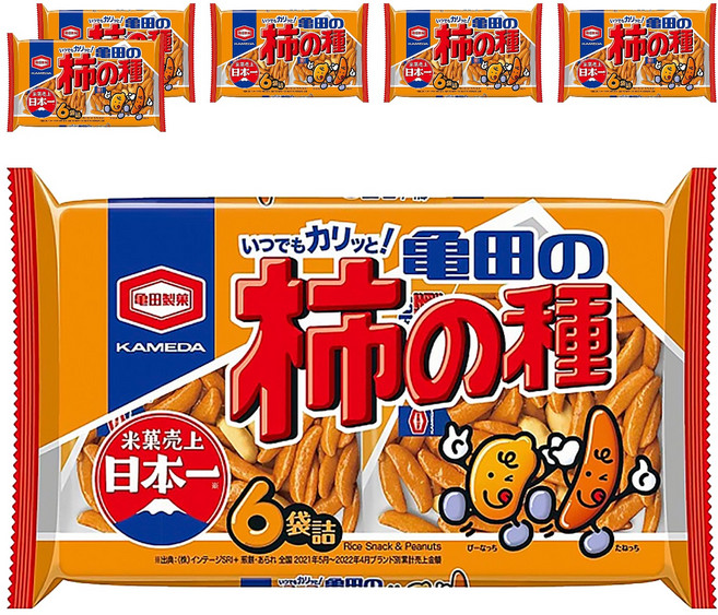 龜田製菓 柿之種 米果, 180g, 6袋