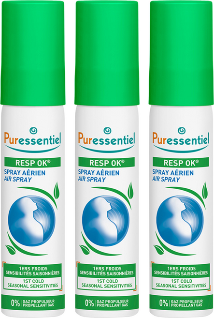 Puressentiel 璞萃 台灣公司貨 E19 呼吸芬多精 精油噴霧 20ml, 3個