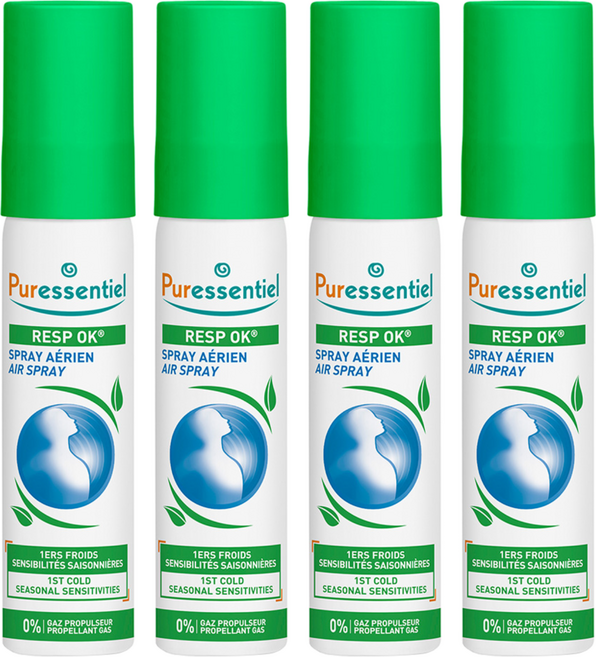 Puressentiel 璞萃 台灣公司貨 E19 呼吸芬多精 精油噴霧 20ml, 4個