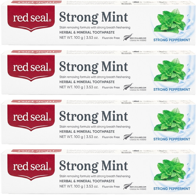 red seal 紅印 紐西蘭菸漬牙膏, 100g, 4條