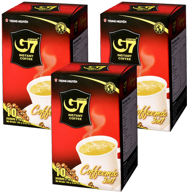 G7 即溶三合一咖啡隨手包, 16g, 10條, 3盒