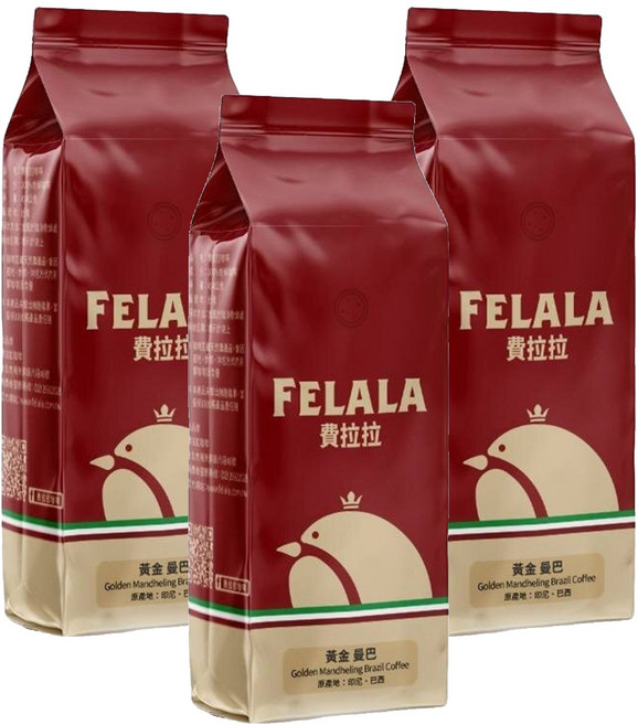 FELALA 費拉拉 黃金 曼巴 咖啡豆, 454g, 3包