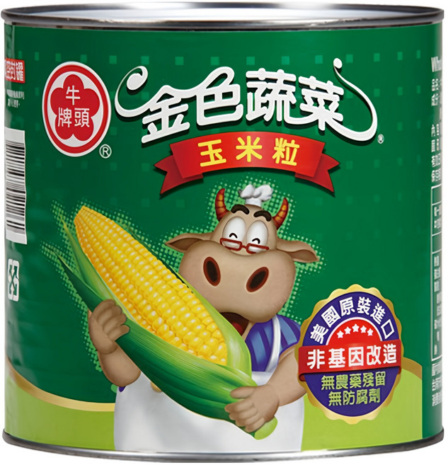 牛頭牌 玉米粒, 2.1kg, 1罐
