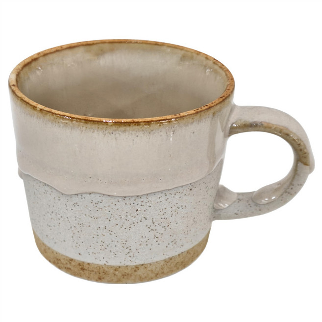 日本 美濃燒 Drop 馬克杯 10 x 8 x 10cm 200ml, 米白色, 1個