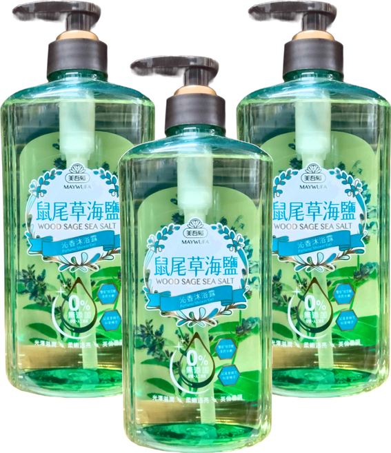 美吾髮 沁香沐浴露 鼠尾草海鹽, 700ml, 3件