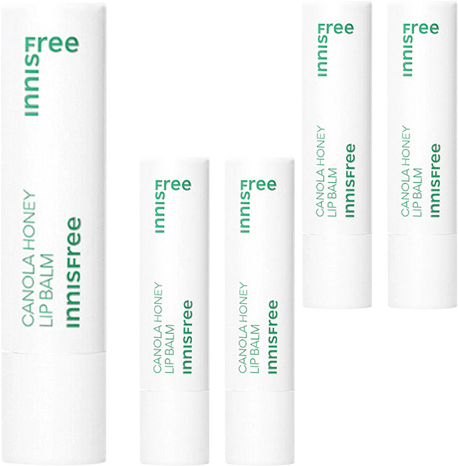 INNISFREE 台灣公司貨 超保溼護唇膏, 芥花糖蜜, 3.5g, 5支