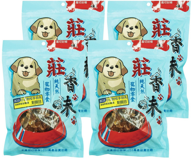 莊香味 犬用零食, 日式耐咬手羽先, 150g, 4包