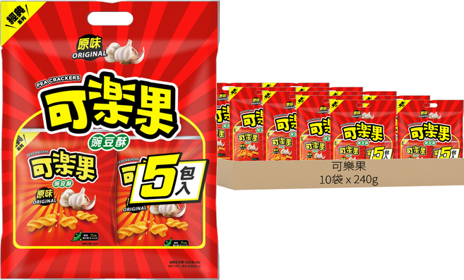 可樂果 原味 量販 5包, 240g, 10袋