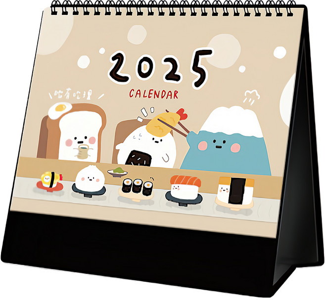 CCHING 青青文具 2025年 25K三角桌曆, 1本, 混和顏色