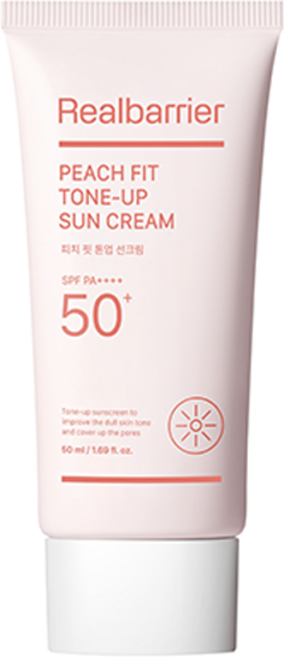 Real Barrier 沛麗膚 蜜桃貼合提亮防曬霜 SPF50+ PA++++, 50ml, 1個