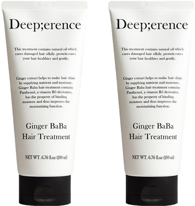 Deep erence 柔順頂級生薑護髮素, 200ml, 2條