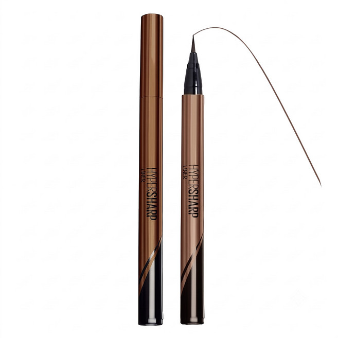 MAYBELLINE 媚比琳 台灣公司貨 超激細抗暈眼線液抗手震版 0.5g, 深邃棕, 1支