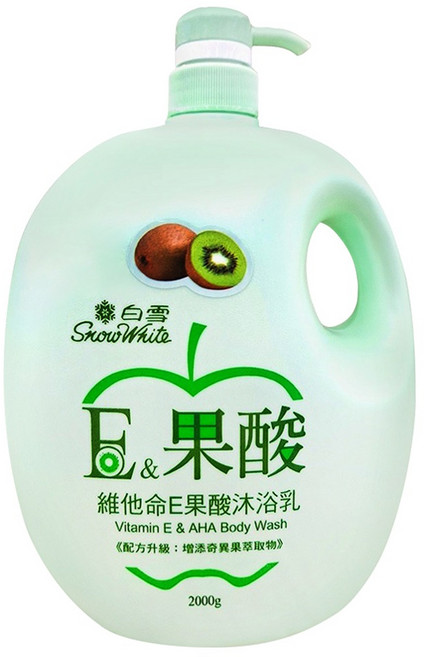 Snow White 白雪 維他命E&果酸沐浴乳 奇異果, 2kg, 1瓶