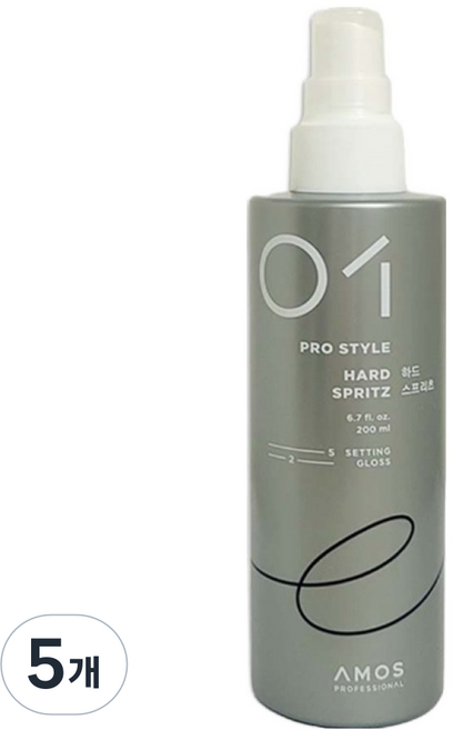 AMOS PROFESSIONAL 愛茉詩 強力定型噴霧 魔鬼氈, 200ml, 5個