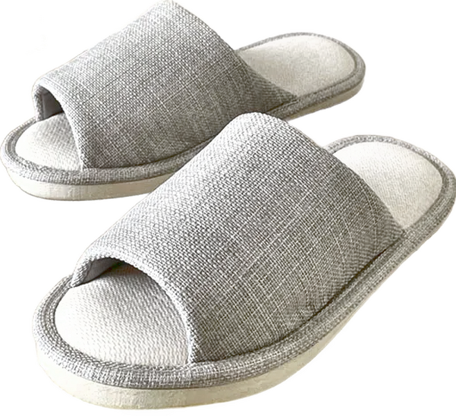 TAIWAN SLIPPER 台灣犀利趴 i Slippers 吸濕排汗 布質家居英倫純色室內拖鞋 悠活系列 樂活 台灣製 米灰色 M 1雙