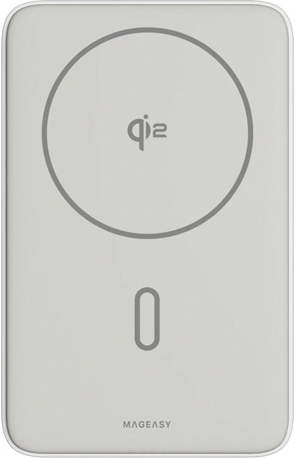 MAGEASY MagPower Qi2 支架款磁吸行動電源 10000mAh Type-C 原廠保固, MCG10M281WH24, 白色