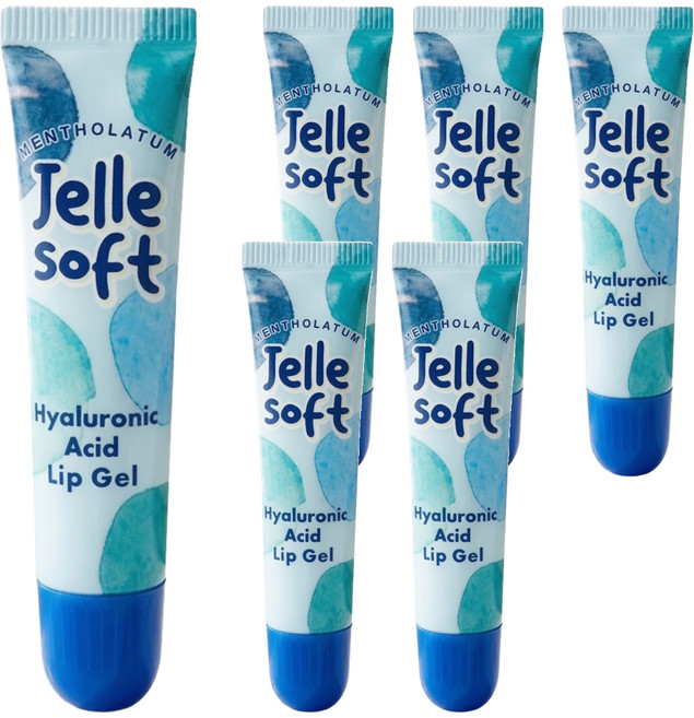 MENTHOLATUM 曼秀雷敦Jelle Soft 輕柔恬漾潤唇凍膏, 玻尿酸 潤澤保濕, 8g, 6條