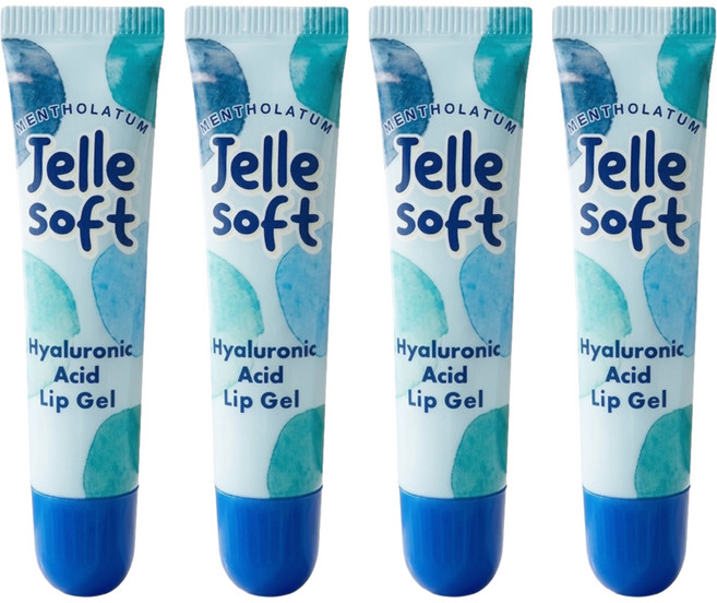 MENTHOLATUM 曼秀雷敦Jelle Soft 輕柔恬漾潤唇凍膏, 玻尿酸 潤澤保濕, 8g, 4條