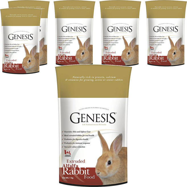 加拿大 GENESIS 高級全齡兔寵物食譜飼料, 1kg, 6袋