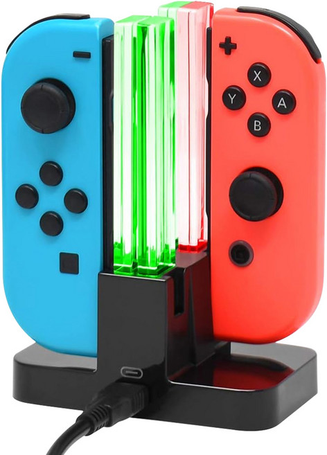 SPACE SHIELD 任天堂 Switch Joy-Con 系列相容 Neon 充電座, SNN-0001, 1個, 單一顏色