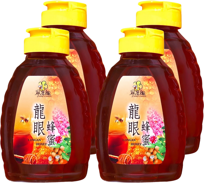 尋蜜趣 嚴選龍眼蜂蜜 嘗鮮瓶, 380g, 4瓶