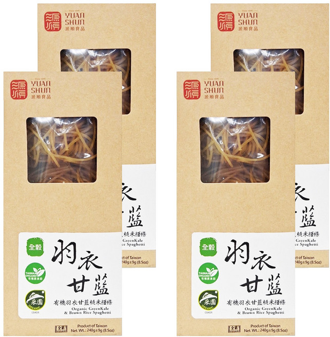 源順食品 有機羽衣甘藍糙米糆條 3入, 240g, 4盒