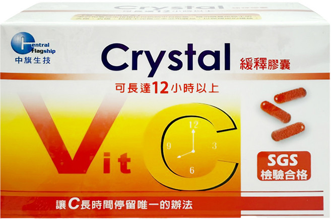 中旗生技 維他命C緩釋膠囊, 1盒, 60顆
