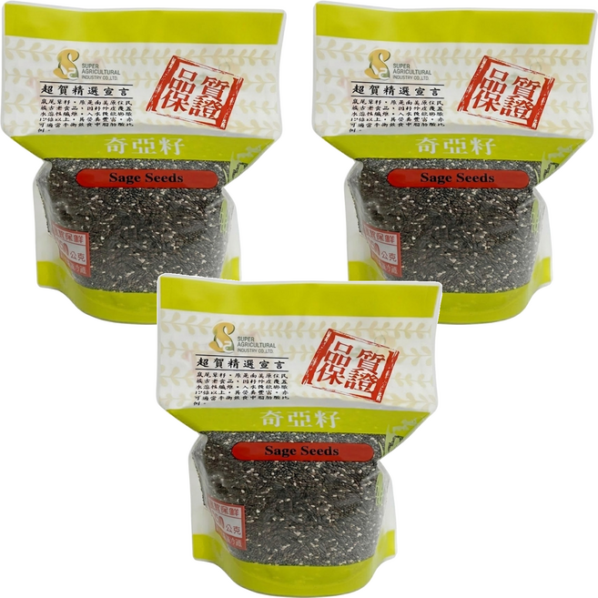 超賀 精選宣言 奇亞籽, 250g, 3包