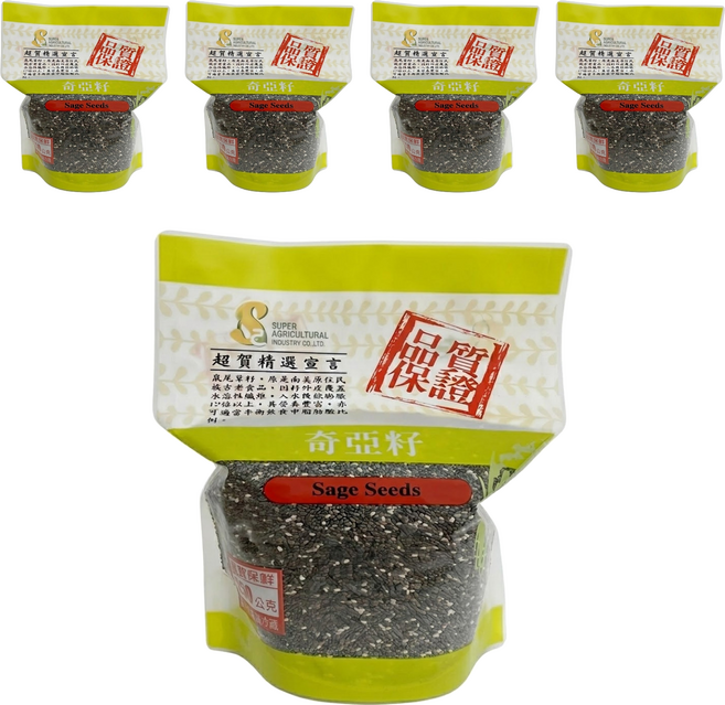 超賀 精選宣言 奇亞籽, 250g, 5包