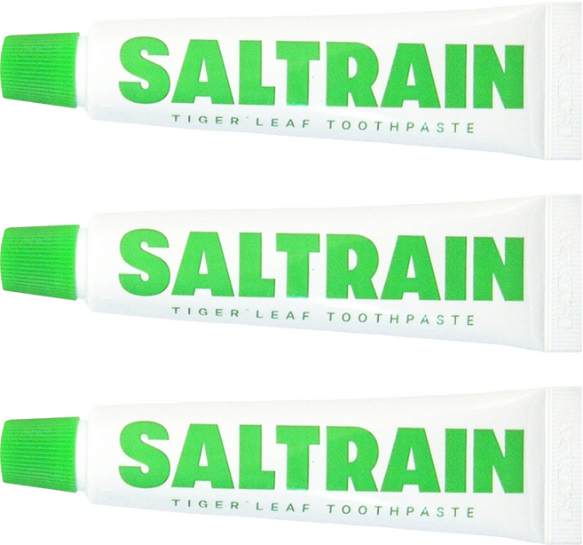 SALTRAIN 積雪草修護灰鹽牙膏, 30g, 3條