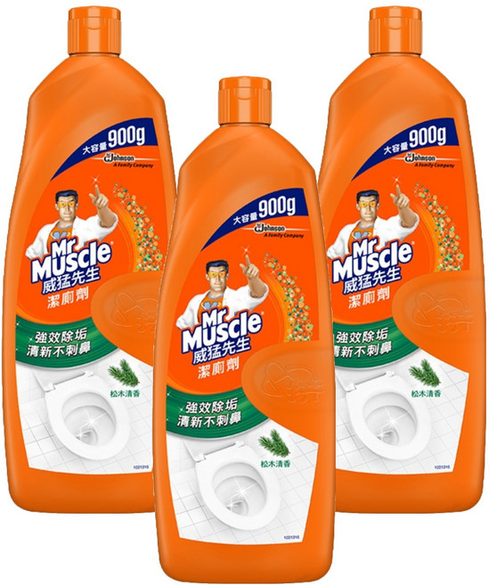 Mr Muscle 威猛先生 潔廁劑 松木清香, 900g, 3瓶