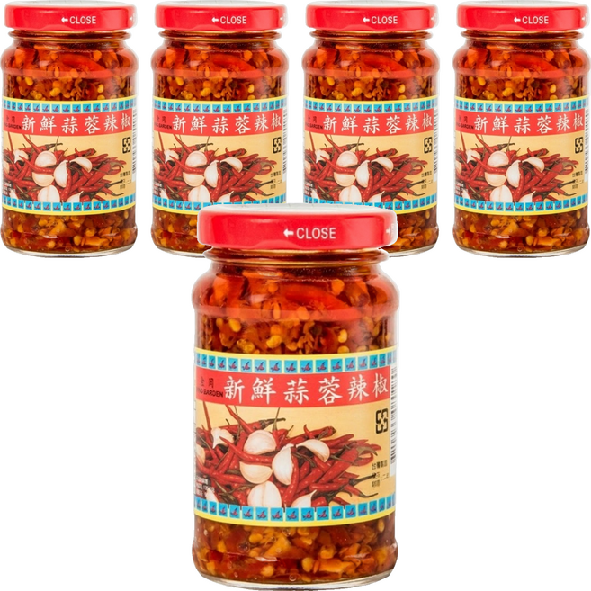 KING GARDEN 金岡 新鮮蒜蓉辣椒, 135g, 5瓶
