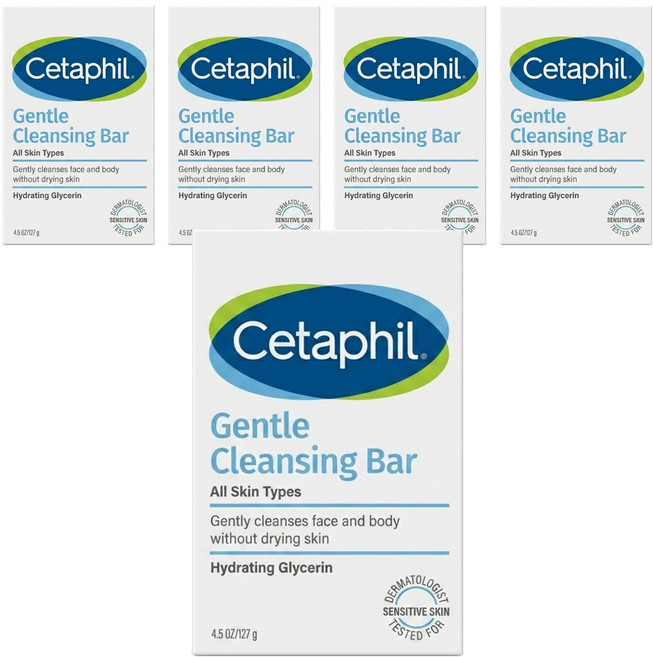 Cetaphil 舒特膚 溫和潔膚凝脂, 127g, 5個