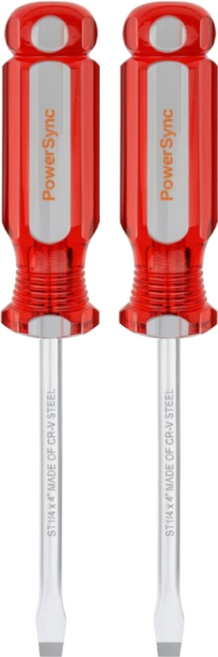 PowerSync 群加 帶磁一字起子 WDH-A04 1/8 x 3吋, 2支