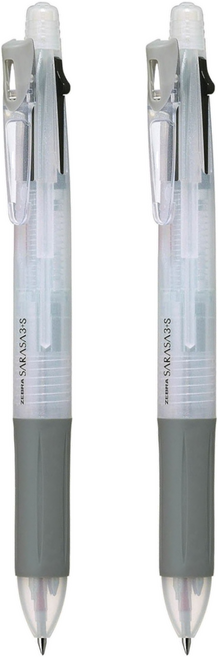 ZEBRA 斑馬牌 SARASA 3色多功能原子筆 SJ3 0.5mm, 白色, 2支