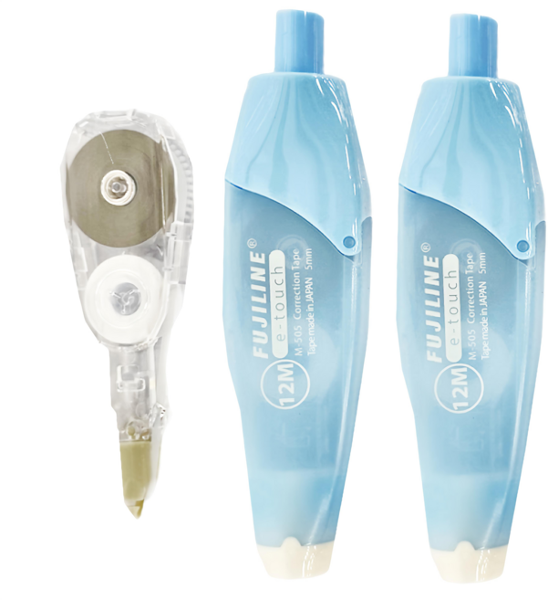 TEMPO 節奏牌 FUJILINE 修正帶 大容量2 + 1芯組合包 12米 2包, 藍色, 1組