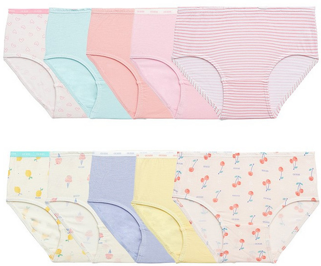 GUESS UNDERWEAR 可愛女童三角內褲10件組