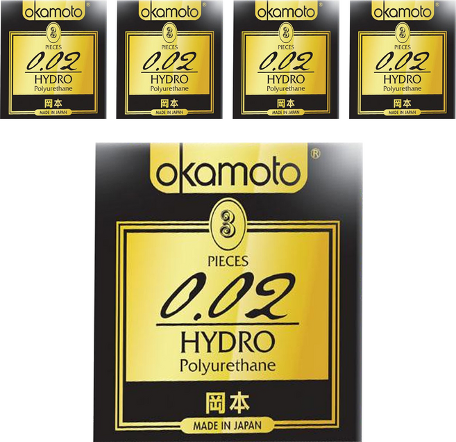 okamoto 岡本 保險套002, 3片, 5盒
